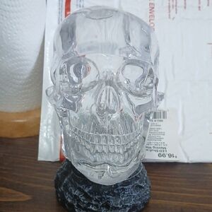 Clear Crystal Skull Decor LED SKULL WITH MOVING WATER